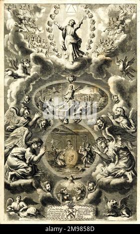 Frontispice du Nouveau Testament. Banque D'Images