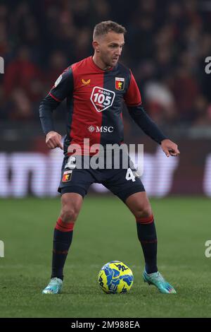 Gênes, Italie, 16th janvier 2023. Domenico Criscito de Gênes CFC pendant le match série B à Luigi Ferraris, Gênes. Le crédit photo devrait se lire: Jonathan Moscrop / Sportimage Banque D'Images