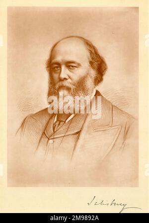 Lord Salisbury (Robert Arthur Talbot Gascoyne-Cecil, 3rd marquis de Salisbury, 1830-1903), Premier ministre britannique. Banque D'Images