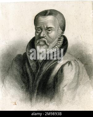 William Tyndale (v.1494-1536), traducteur de la Bible en anglais, réformateur et martyr. Banque D'Images