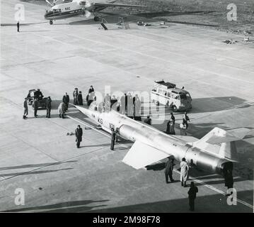 Le premier F-104g Starfighter construit par Fokker pour la Luftwaffe, KG+101. Banque D'Images