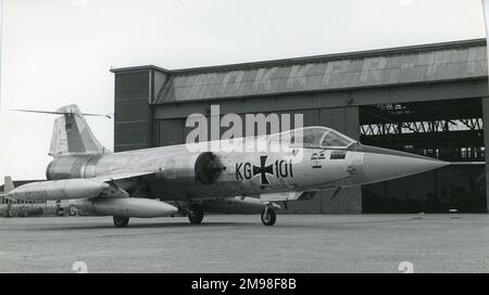 Le premier F-104g Starfighter construit par Fokker pour la Luftwaffe, KG+101. Banque D'Images