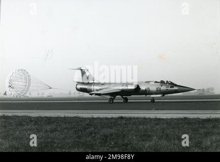 Le premier F-104g Starfighter construit par Fokker pour la Luftwaffe, KG+101. Banque D'Images