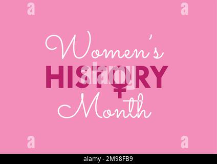 Mois de l'histoire des femmes. Forme de calligraphie style modèle vectoriel conception pour bannière, carte, affiche, fond, vecteur plat illustration moderne Illustration de Vecteur