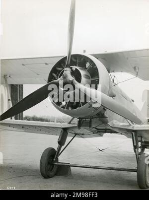 Le seul Gloster Goring, J8674 ans, équipé d'un Bristol Pegasus radial tout en étant utilisé comme banc d'essai de moteur par Bristol à Filton. Banque D'Images