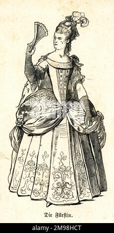 Costume de théâtre allemand pour enfants - Die Fuerstin (la princesse, le souverain). Banque D'Images