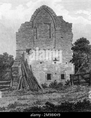 Ruines du Prieuré de Tonbridge, Tonbridge, Kent, datant du 12th siècle. Banque D'Images