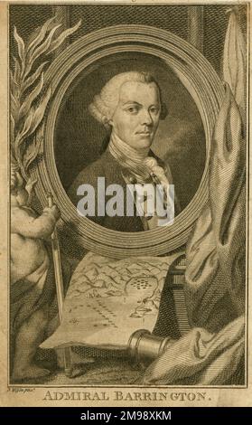 Amiral Samuel Barrington (1729-1800), amiral britannique. Banque D'Images