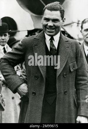 Jack Dempsey, boxer champion du monde. Banque D'Images