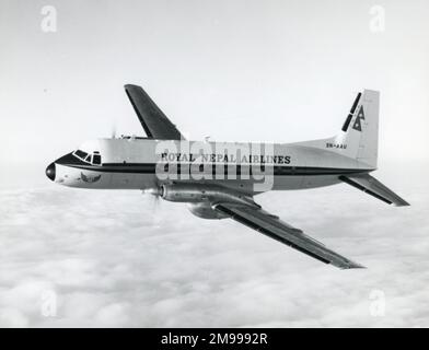 Hawker Siddeley HS748 série 2A, 9N-AAU, de Royal Nepal Airlines. Banque D'Images