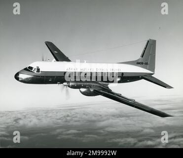 Hawker Siddeley HS748 série 2A, AMDB-110, d'Askar Melayu Diraja Brunei. Banque D'Images