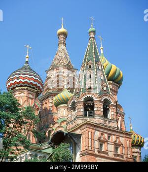 Cathédrale Saint-Basile, place Rouge, Moscou, quartier central, Russie Banque D'Images