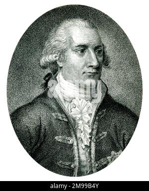 Admiral Alexander Hood, 1st Viscount Bridport, KB (1726-1814), officier de la Marine royale britannique. Banque D'Images