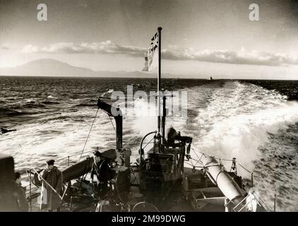 Marine britannique sous le White Ensign, police de la Méditerranée, janvier 1941, deuxième Guerre mondiale. Banque D'Images