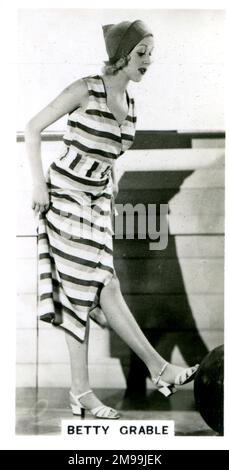 Betty Grable (1916-1973), actrice américaine, danseuse, mannequin et chanteuse. Banque D'Images