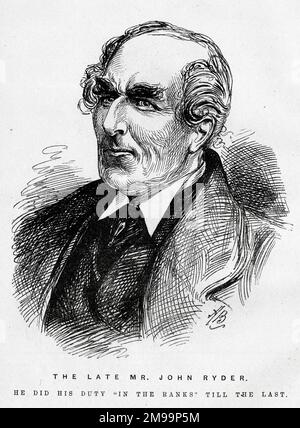 Portrait, feu M. John Ryder - il a fait son devoir "dans les rangs" jusqu'au dernier. John Nicholas Robins Ryder (1814-1885), acteur anglais. Banque D'Images