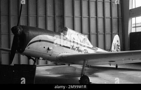 Type d'entraîneur 9 - de Havilland Canada DHC-1 Chipmunk '05' du Thai Flying Club au Musée de la Royal Thai Air Force à la base aérienne de Don Mueang Royal Thai. Banque D'Images