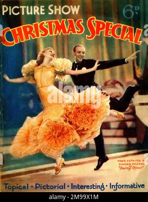 Fred Astaire et Ginger Rogers dansant en Swing Time. Banque D'Images