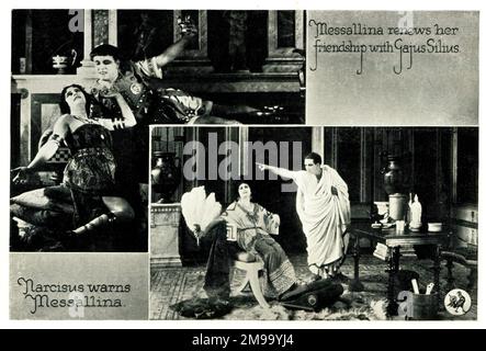 Silent Movie film, Messalina ou la chute d'un Empress 1923, Gajus Silius, Narcisus Banque D'Images