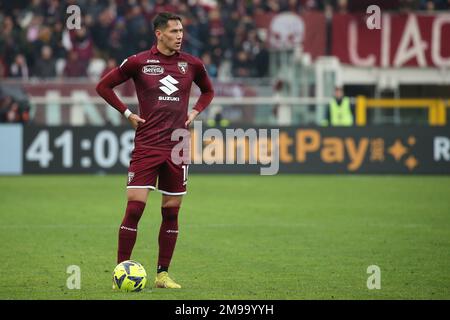 Turin, Italie. 15th janvier 2023. SASA Lukic (Torino FC) pendant le Torino FC vs Spezia Calcio, football italien série A match à Turin, Italie, 15 janvier 2023 crédit: Agence de photo indépendante/Alamy Live News Banque D'Images