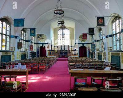 Intérieur de l'église St George's Memorial Church, Ypres Banque D'Images