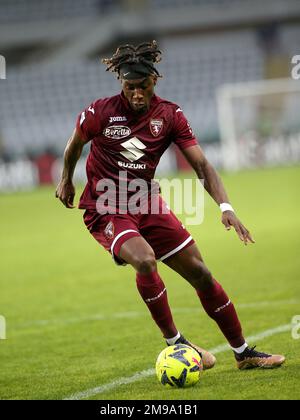 Turin, Italie. 15th janvier 2023. Yann Karamoh (Torino FC) pendant le Torino FC vs Spezia Calcio, football italien série A match à Turin, Italie, 15 janvier 2023 crédit: Agence de photo indépendante/Alamy Live News Banque D'Images