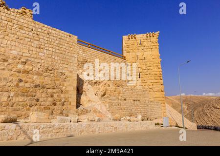 Ruines des croisés Château de Shobak en Jordanie Banque D'Images