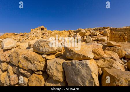 Ruines des croisés Château de Shobak en Jordanie Banque D'Images