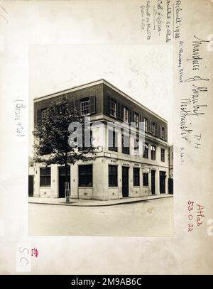 Photographie du marquis de Granby pH, Westminster, Londres. Le côté principal de l'imprimé (illustré ici) représente : coin sur la vue du pub. Le verso de l'imprimé (disponible sur demande) détails: Trading Record 1934 . 1961 pour le marquis de Granby, Westminster, Londres SW1P 3RF. En juillet 2018 . Nicholson's (Mitchells et Butlers) Banque D'Images