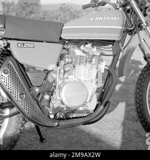 Kawasaki KL 250 moto. Banque D'Images