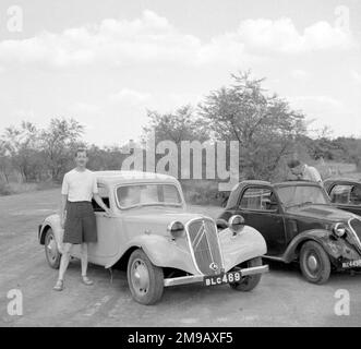 Citroën Light quinze WBC649. Une version à conduite à droite britannique de la Citroën 11BL « traction avant », avec composants et circuits électriques britanniques, construite à Slough. Banque D'Images