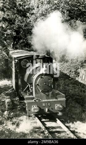 Locomotive à vapeur Talyllyn Railway no 4 Edward Thomas, près de Dolgoch Banque D'Images