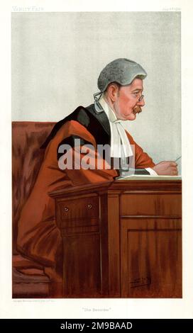 Sir Forest Fulton, juge rouge, l'enregistreur Banque D'Images