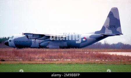 Koninklijke Luchtmacht - Lockheed C-130H-30 G-275 (msn 382-5275) à RAF Mildenhall, février 1998. (Koninklijke Luchtmacht - Royal Netherlands Air Force). Banque D'Images