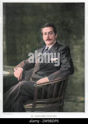 Giacomo Puccini (1858 - 1924), compositeur d'opéra italien, à l'époque de Madama Butterfly Banque D'Images