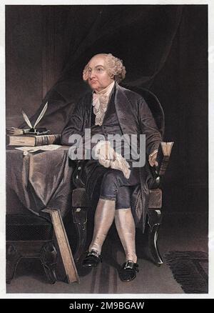 JOHN ADAMS (1735 - 1826), homme d'État américain, deuxième président des États-Unis. Banque D'Images