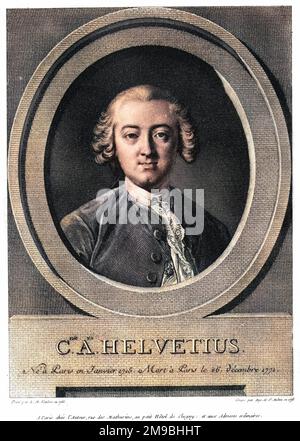 CLAUDE ADRIEN HELVETIUS écrivain et philosophe français Banque D'Images