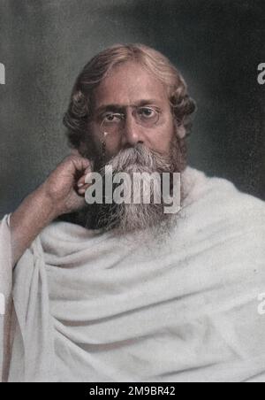 Sir Rabindranath Tagore (1861 - 1941) écrivain indien Banque D'Images