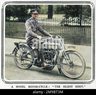 Dernier modèle 1916 de moto par le fabricant américain Harley Davidson tel que testé par l'armée. Banque D'Images