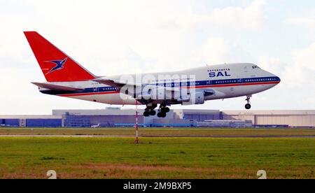 Boeing 747-SP44 ZS-SPE (msn 21254, ligne 298), de South African Airways, à l'aéroport d'Amsterdam Schiphol en septembre 1997. Banque D'Images