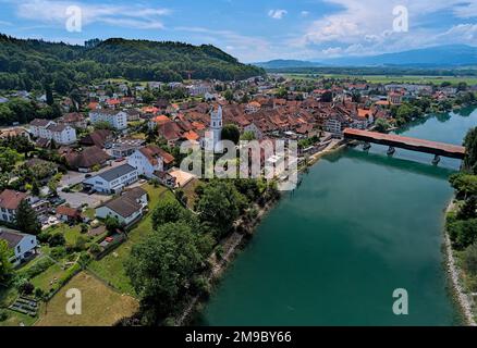 Büren an der Aare, Suisse, image de drone Banque D'Images