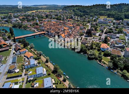Büren an der Aare, Suisse, image de drone Banque D'Images
