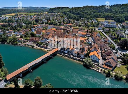 Büren an der Aare, Suisse, image de drone Banque D'Images
