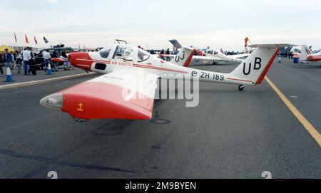 Cadets de l'air - Grob vigilant T.1 ZH189 - UB (msn 6538). GROB 109B pour les cadets de l'air. Banque D'Images