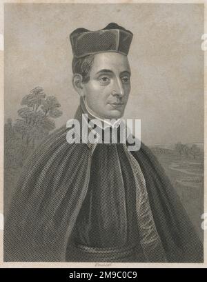 Gravure antique vers 1860, portrait de Lorenzo Ricci. Lorenzo Ricci, S.J. (1703-1775) est un jésuite italien, élu dix-huitième supérieur général de la Société de Jésus. SOURCE : GRAVURE ORIGINALE Banque D'Images