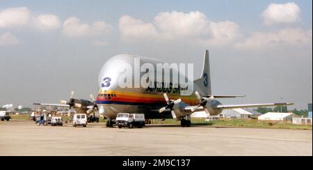 Aero Spaceselines B-377SGT-201F turbine Super GuppY F-CDSG n° 3 (msn 03), d'Airbus Skylink. Banque D'Images