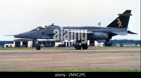 Royal Air Force - SEPECAT Jaguar GR.1A XX752 (msn S.49), de l'escadron no 16, à la RAF Cottesmore pour le Royal International Air Tattoo en juillet 2000. Banque D'Images