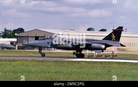 Royal Air Force - SEPECAT Jaguar GR.3A XX117 (msn S.10), de l'escadron no 16, à la RAF Cottesmore pour le Royal International Air Tattoo en juillet 2000. Banque D'Images