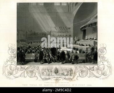 Le procès de Daniel O'Connell, député irlandais, février 1844 - il a été condamné à un complot, qui a été renversé en appel devant la Chambre des Lords. Banque D'Images