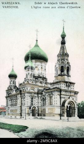 L'église de l'Archange Michael à Varsovie - une église orthodoxe à Varsovie, située sur l'avenue Ujazdowskie (aleje Ujazdowskie), dans la région de l'actuelle Plac na Rozdrozu (place du carrefour). Une des églises militaires construites pour répondre aux besoins des troupes russes stationnées à Varsovie, en particulier le régiment lituanien. Construit en 1890s, il a été détruit en 1923, pendant la récupération des églises reconnues comme symboles de la puissance russe pendant la deuxième République polonaise. Banque D'Images